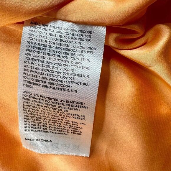 The Ragged Priest Gingham Print Blazer Jacket Orange - Picture 7 of 11